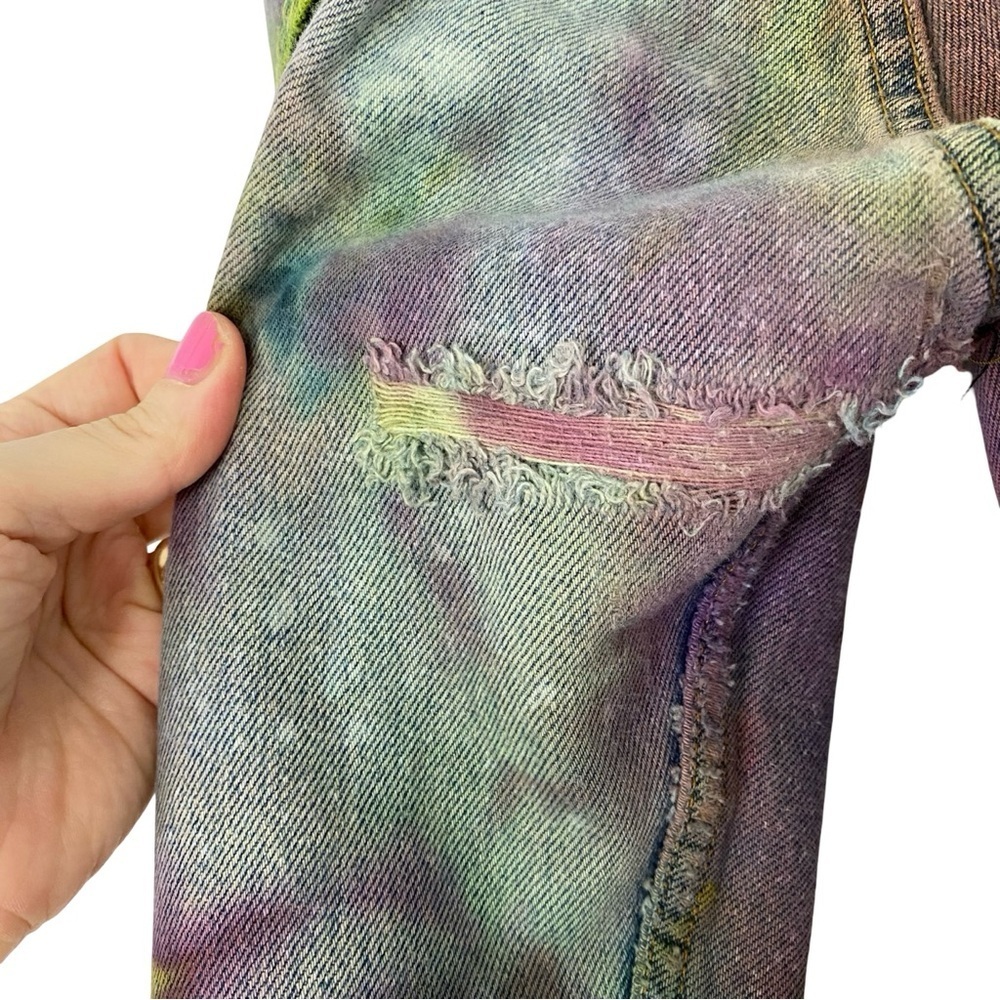 Vintage Levi’s Jeans Waist Size 30 31 Levis 501 Tie Dye VTG 90s Button Fly Multi - Picture 8 of 15